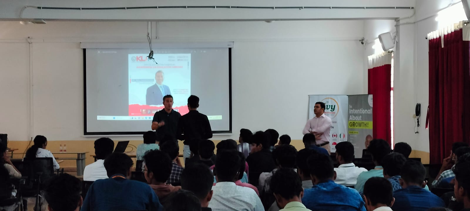 Northumbria University delegates meeting students