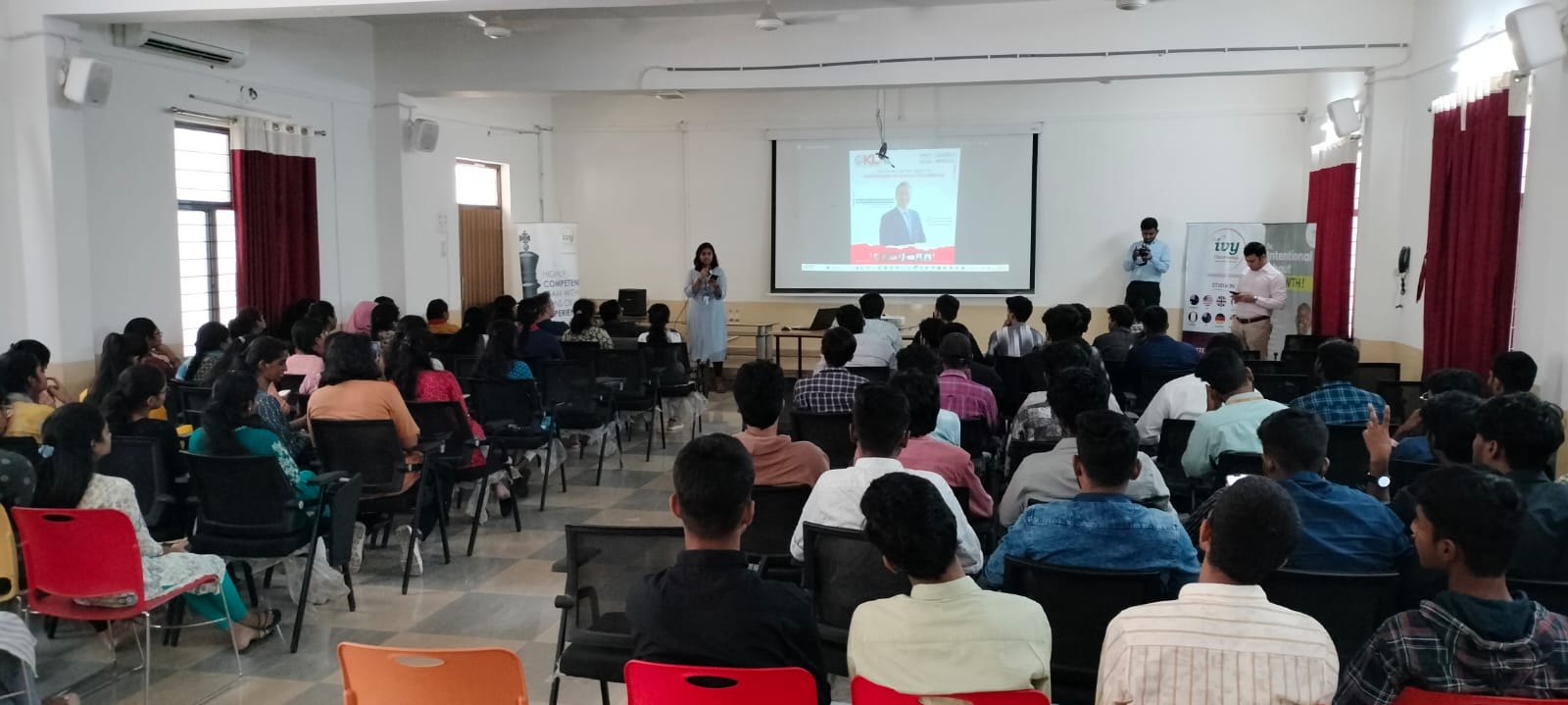 Northumbria University delegates meeting students