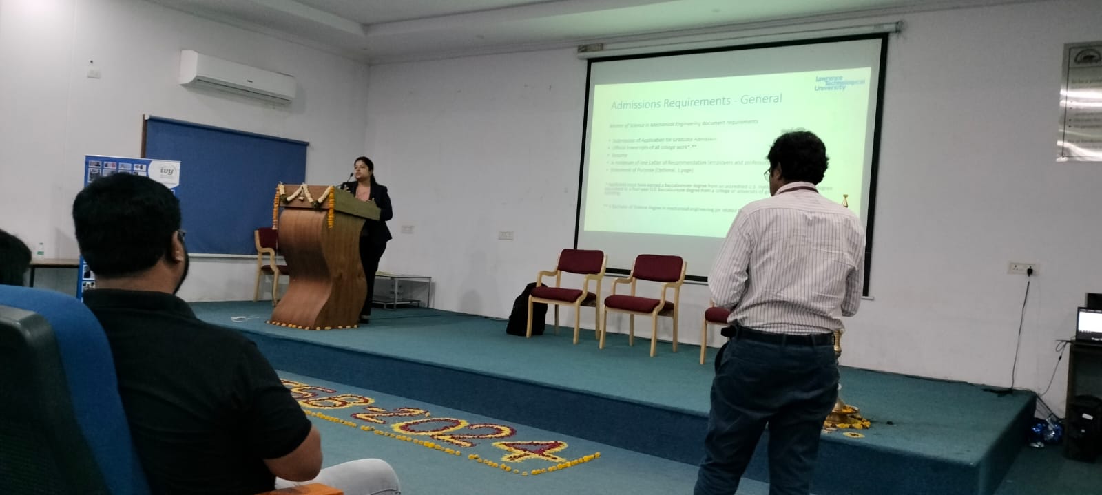 Northumbria University delegates meeting students