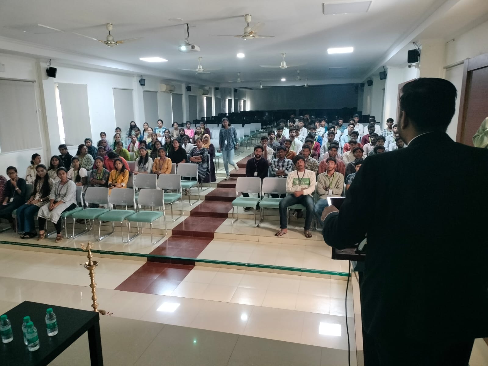 Northumbria University delegates meeting students