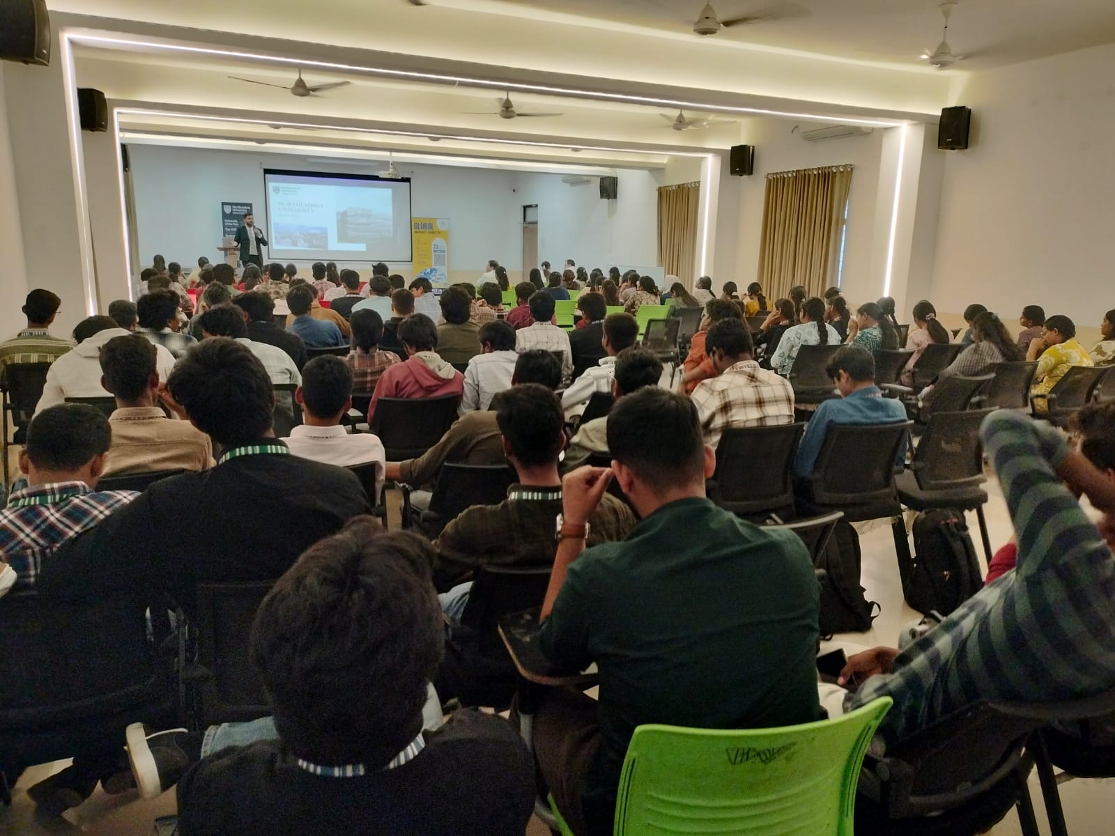 Northumbria University delegates meeting students