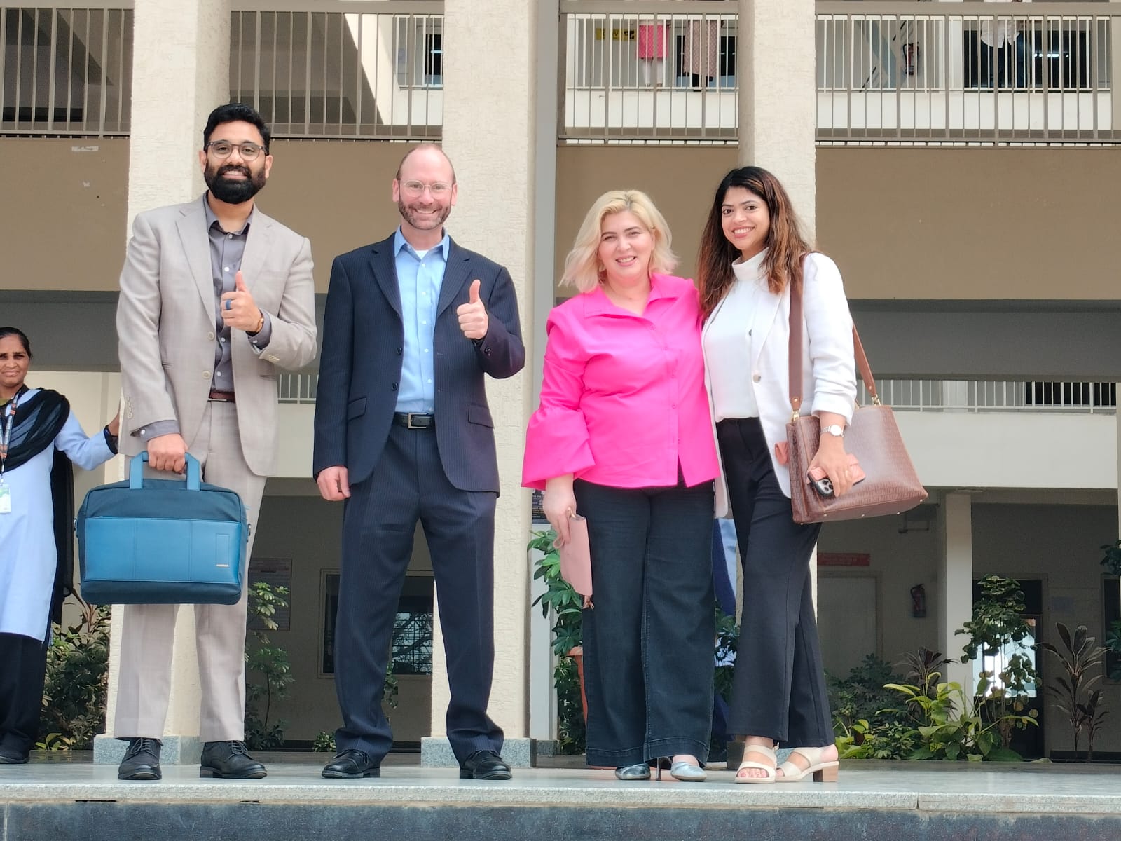 Northumbria University delegates meeting students