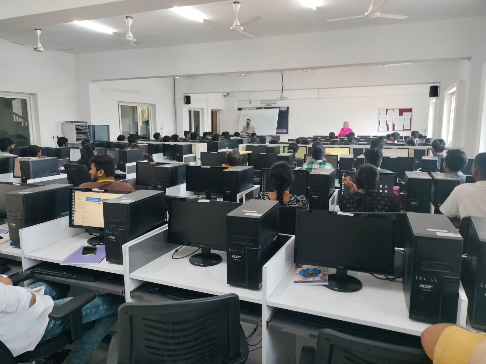 Northumbria University delegates meeting students