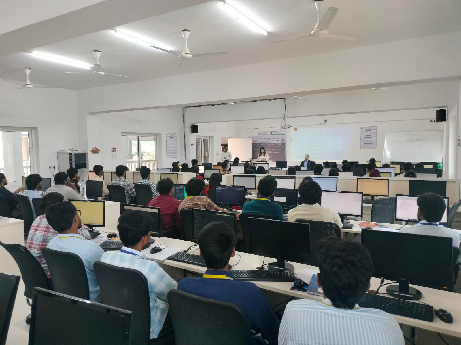 Northumbria University delegates meeting students