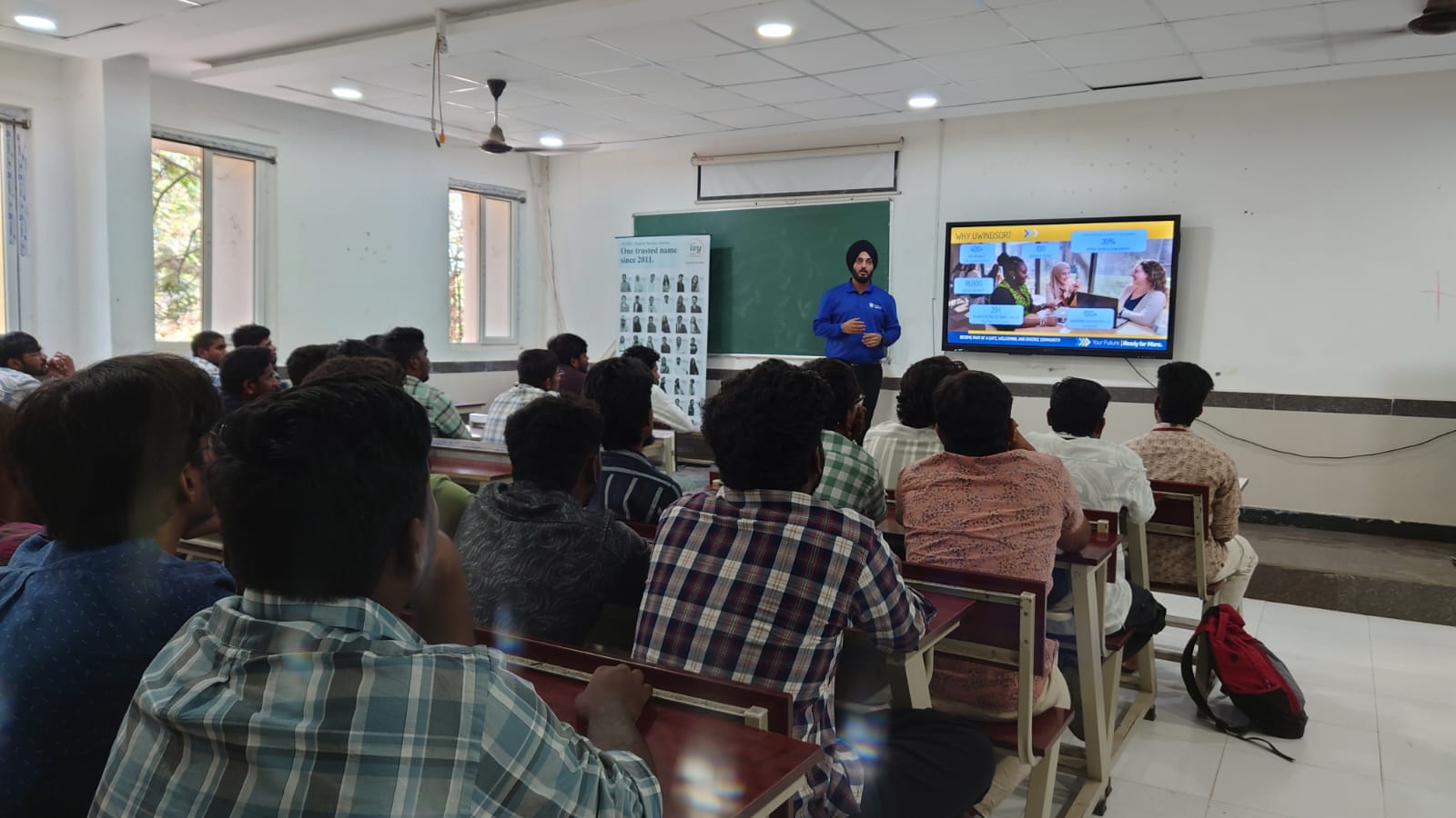 Windsor delegates meeting students